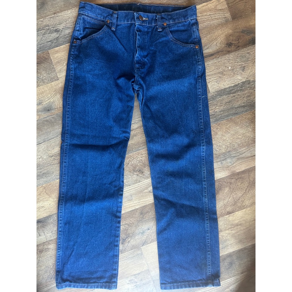 Wrangler Cowboy Cut Boys Size 14 Husky Blue Denim Straight Leg Western Jeans